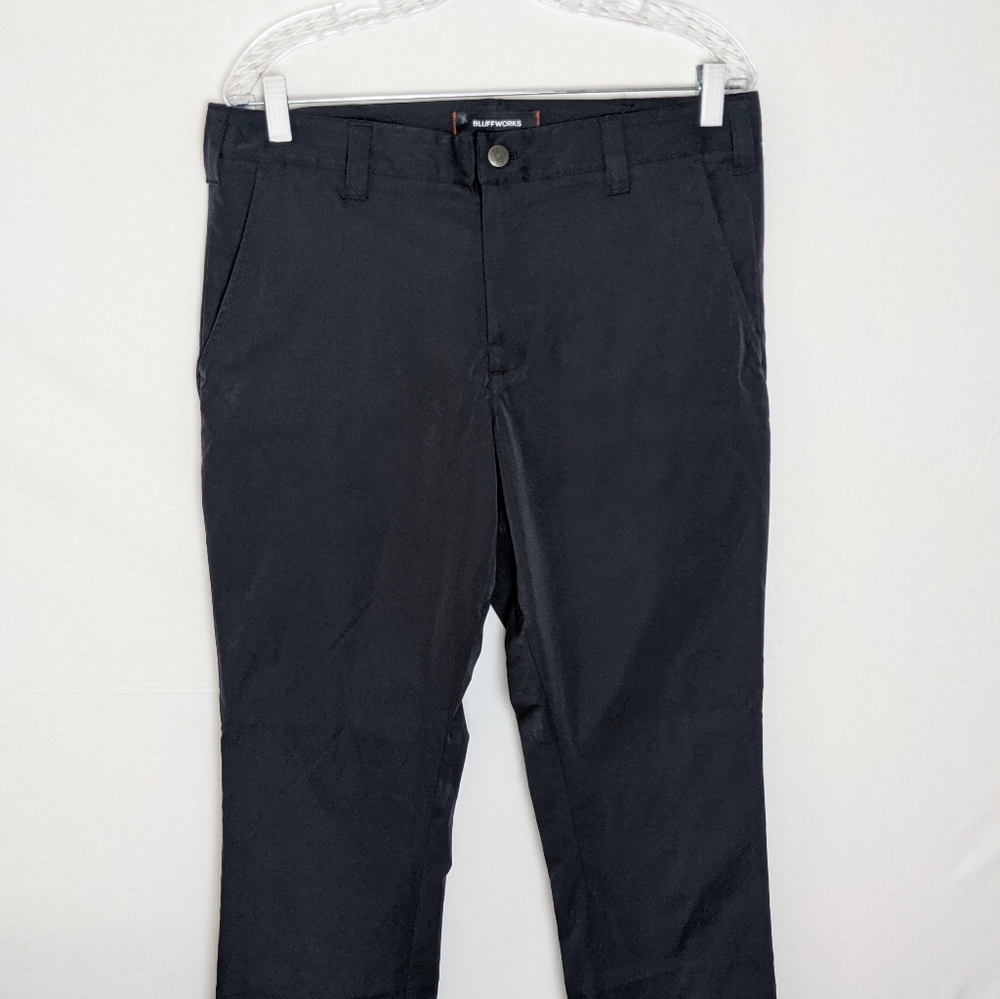 Bluffworks Tailored Fit Chino Pants Sz 33x 30 Mens Slash Pocket 100% Polyester